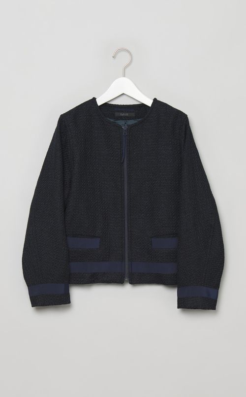 ツイードライダースジャケット