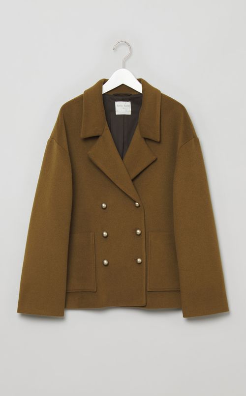 ウールテーラードショートジャケット