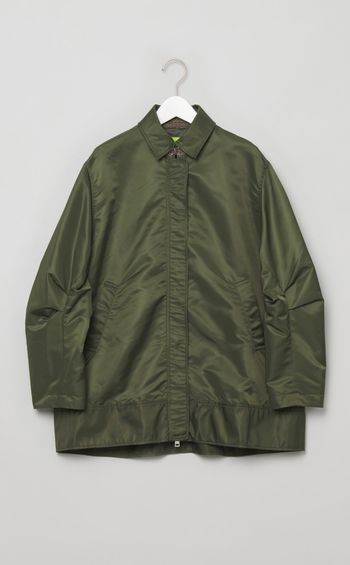 コンビネーションツイードナイロンブルゾン