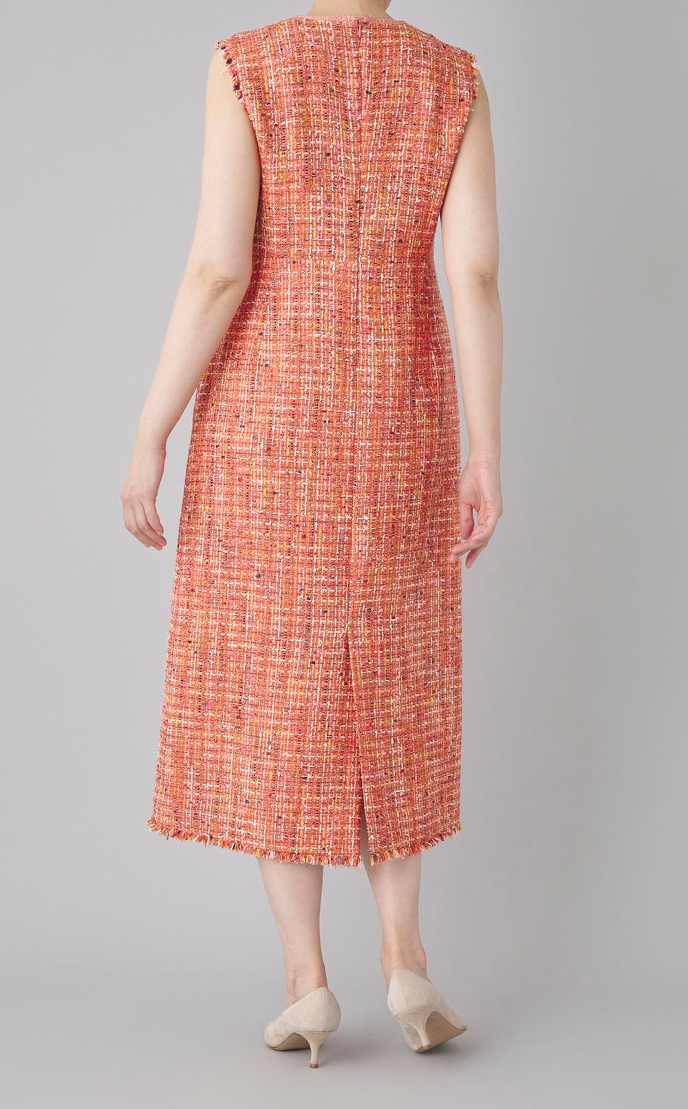 シャイニーカラーツイードワンピース