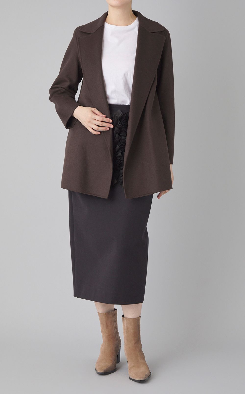 ダブルフェイスジャケットコート