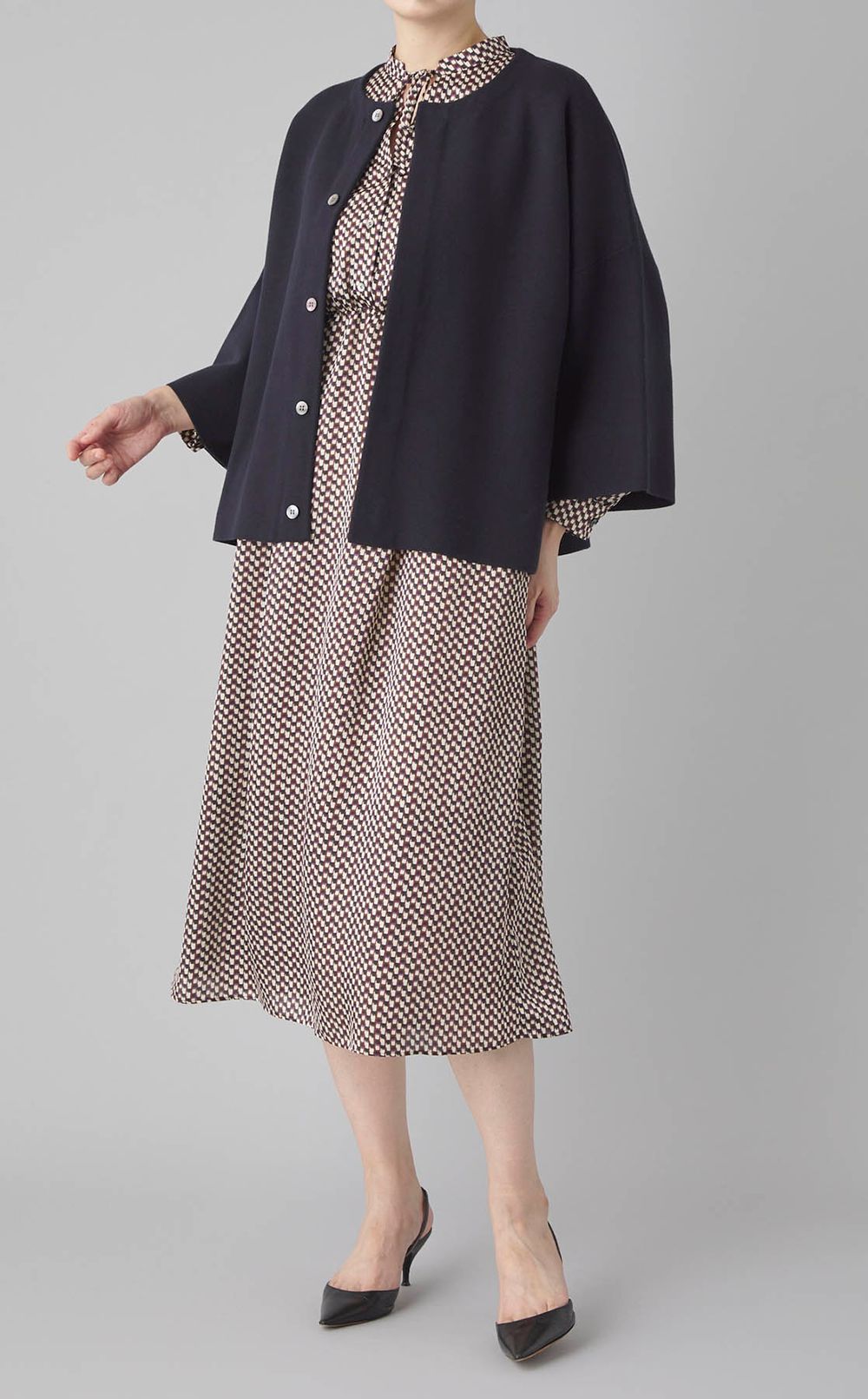 ミラノリブノーカラージャケット