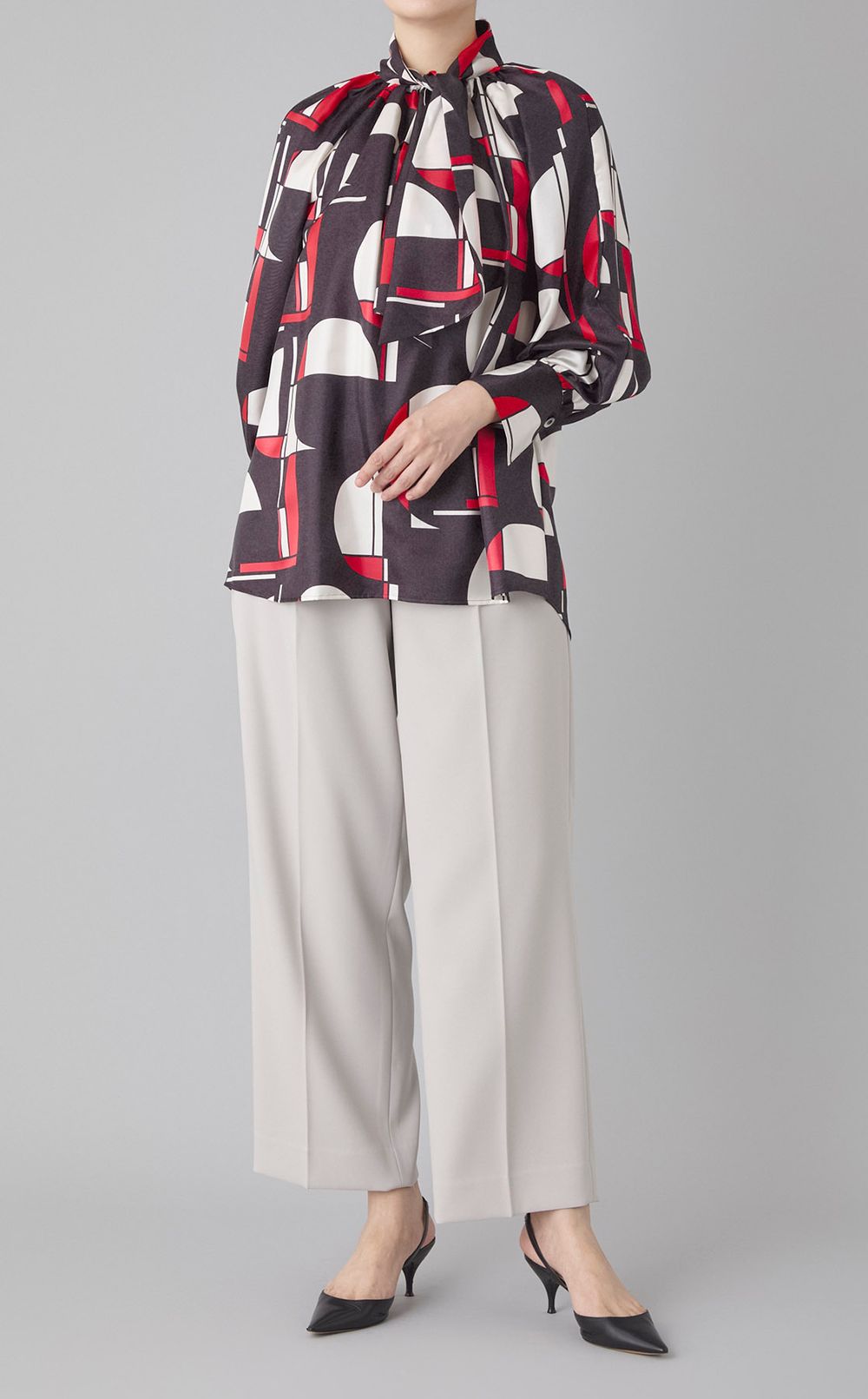 トリアセワンタックワイドパンツ