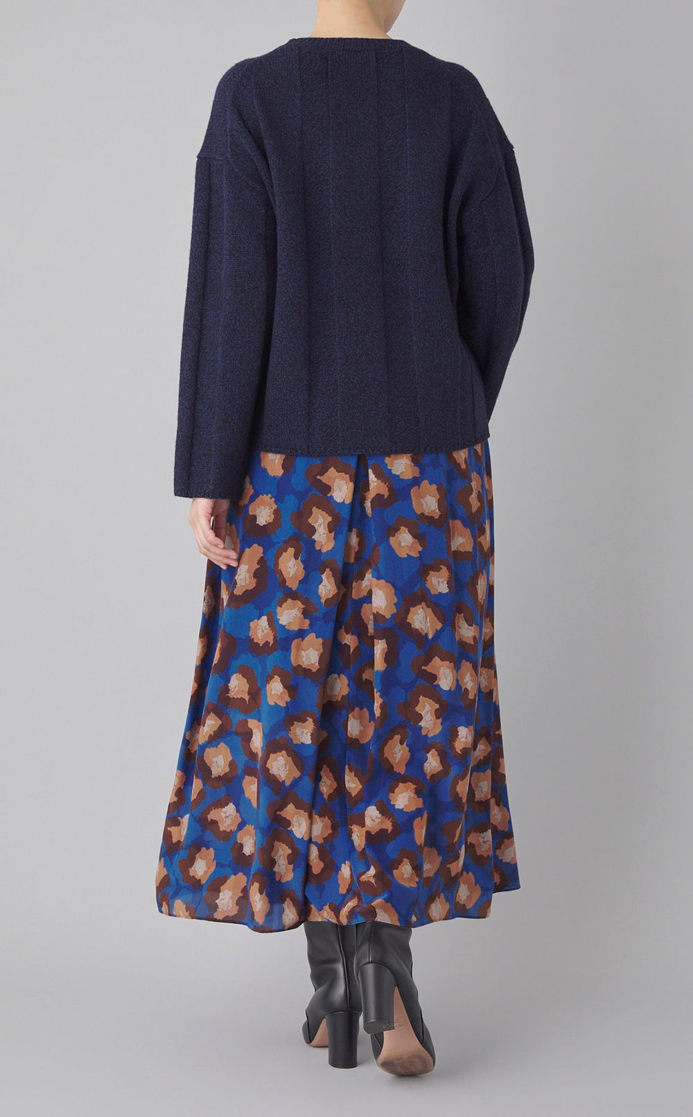 フェルトウールリブニットプルオーバー