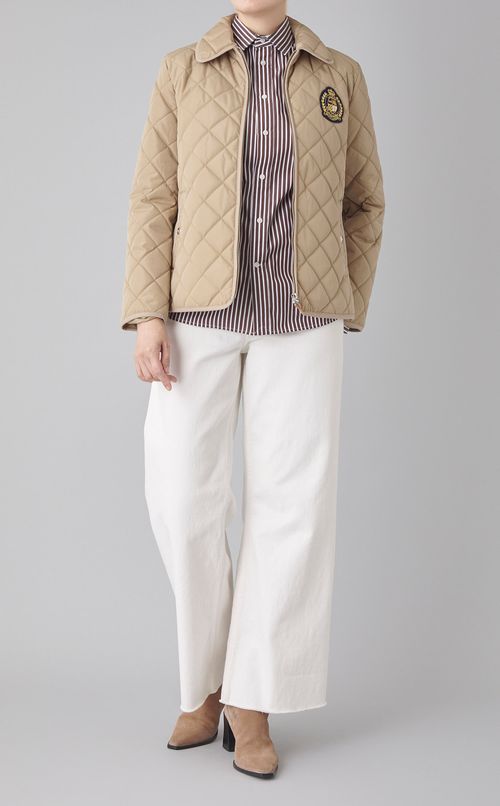 中綿キルティングジップブルゾン