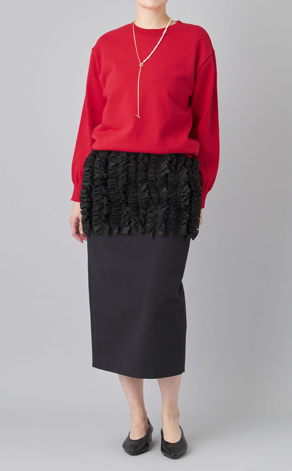 クルーネックニットプルオーバー