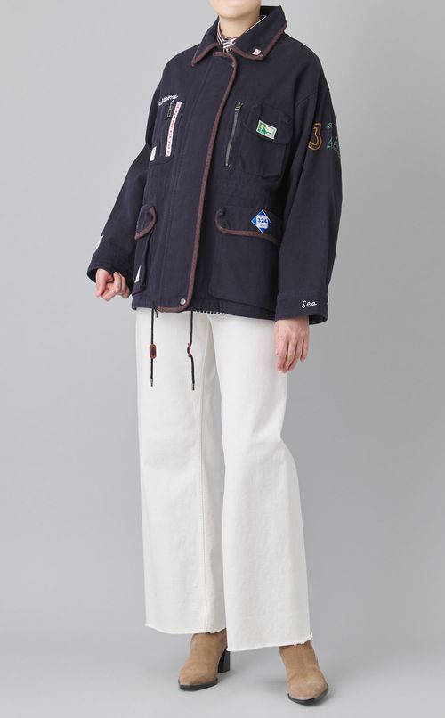 ストライプコットンシャツ