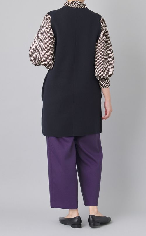 ミラノリブニットロングジレ