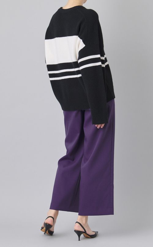 ランダムボーダーウールニット