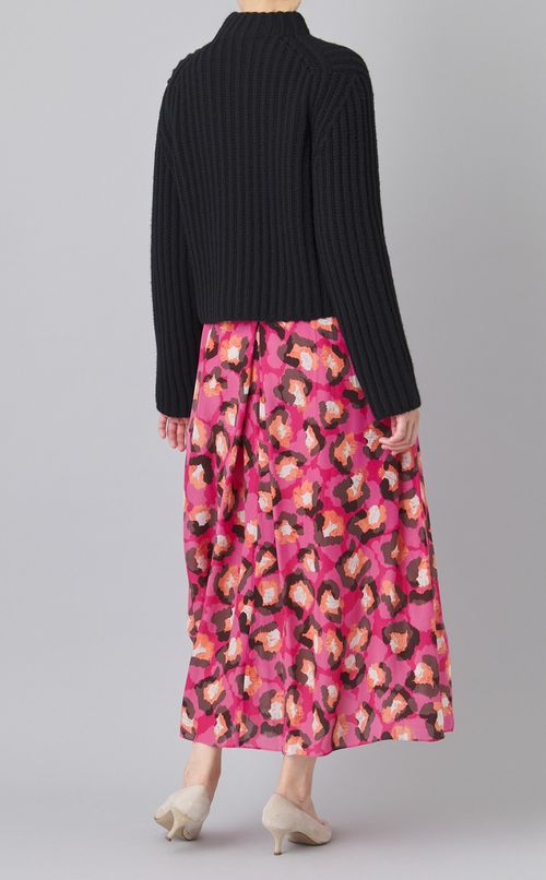 フェルトウールジップアップニット