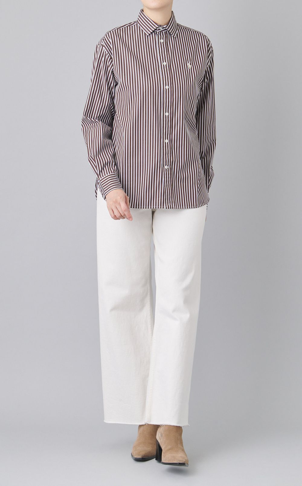 ストライプコットンシャツ