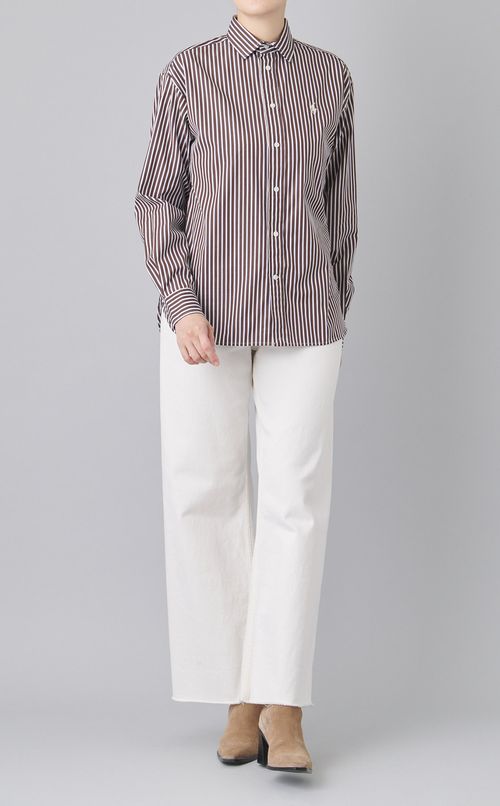 ストライプコットンシャツ