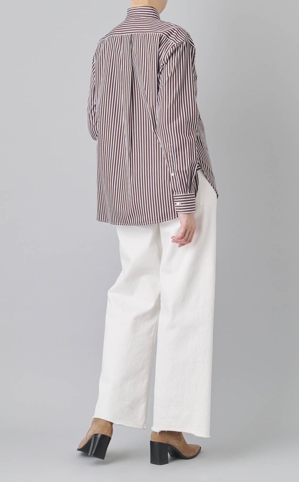 ストライプコットンシャツ