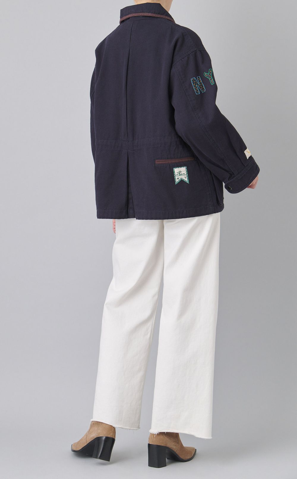 コットンパッチワークワークブルゾン