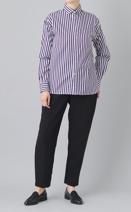 ストライプコットンシャツ