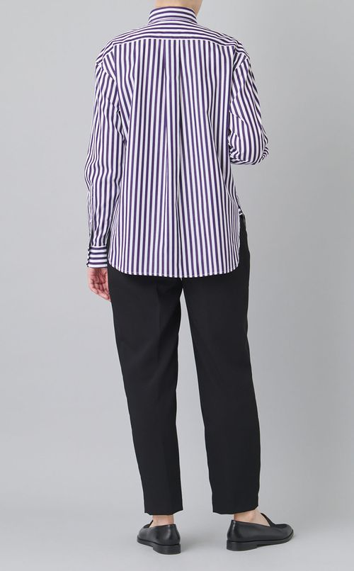 ストライプコットンシャツ