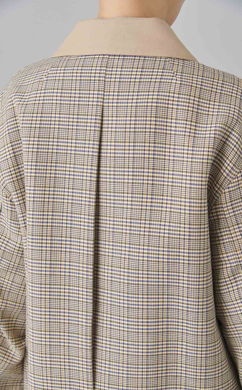 グレンチェックロングコート