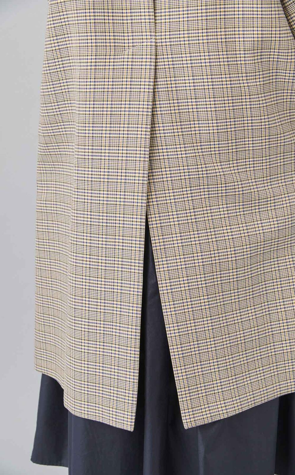 グレンチェックロングコート