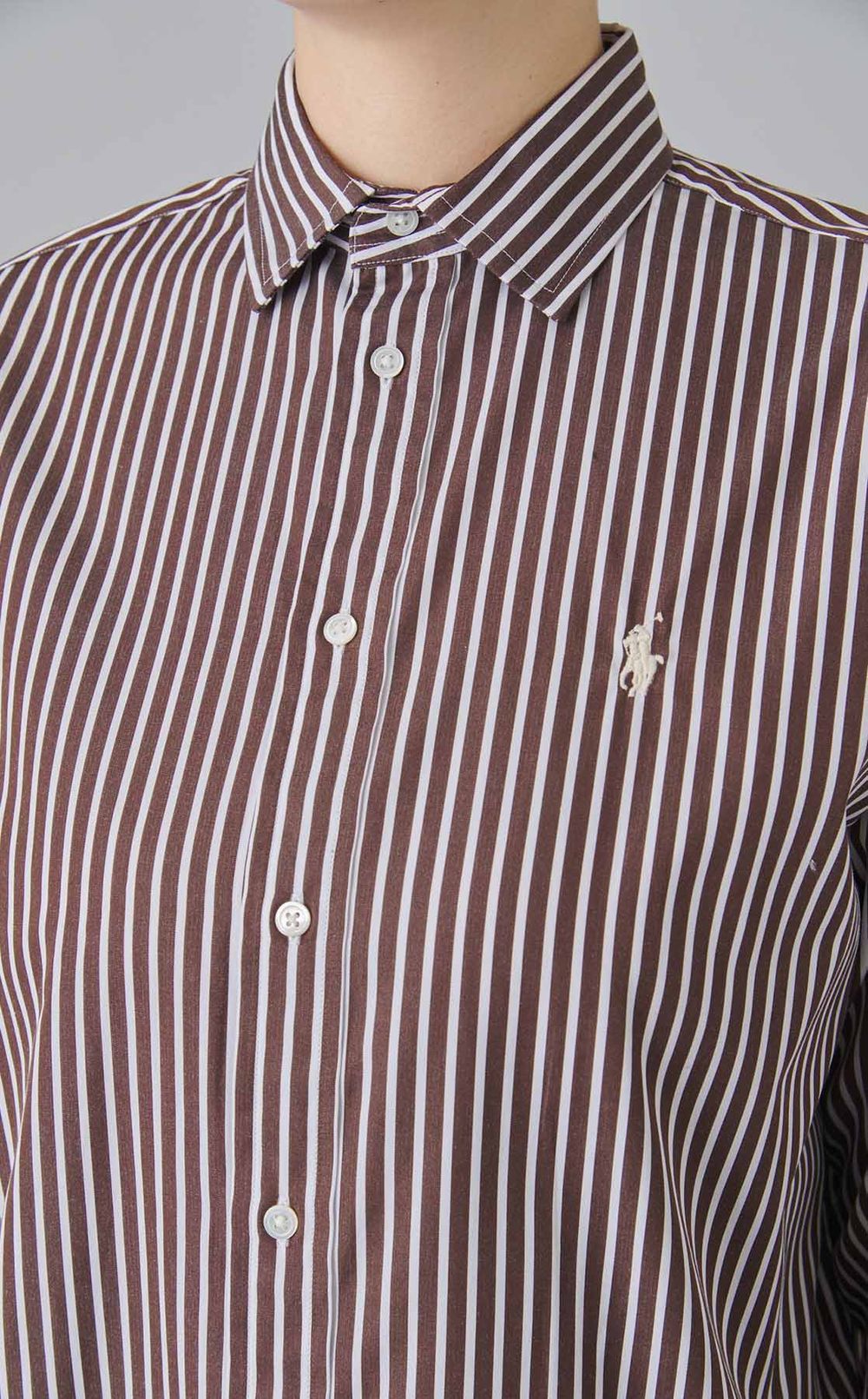 ストライプコットンシャツ