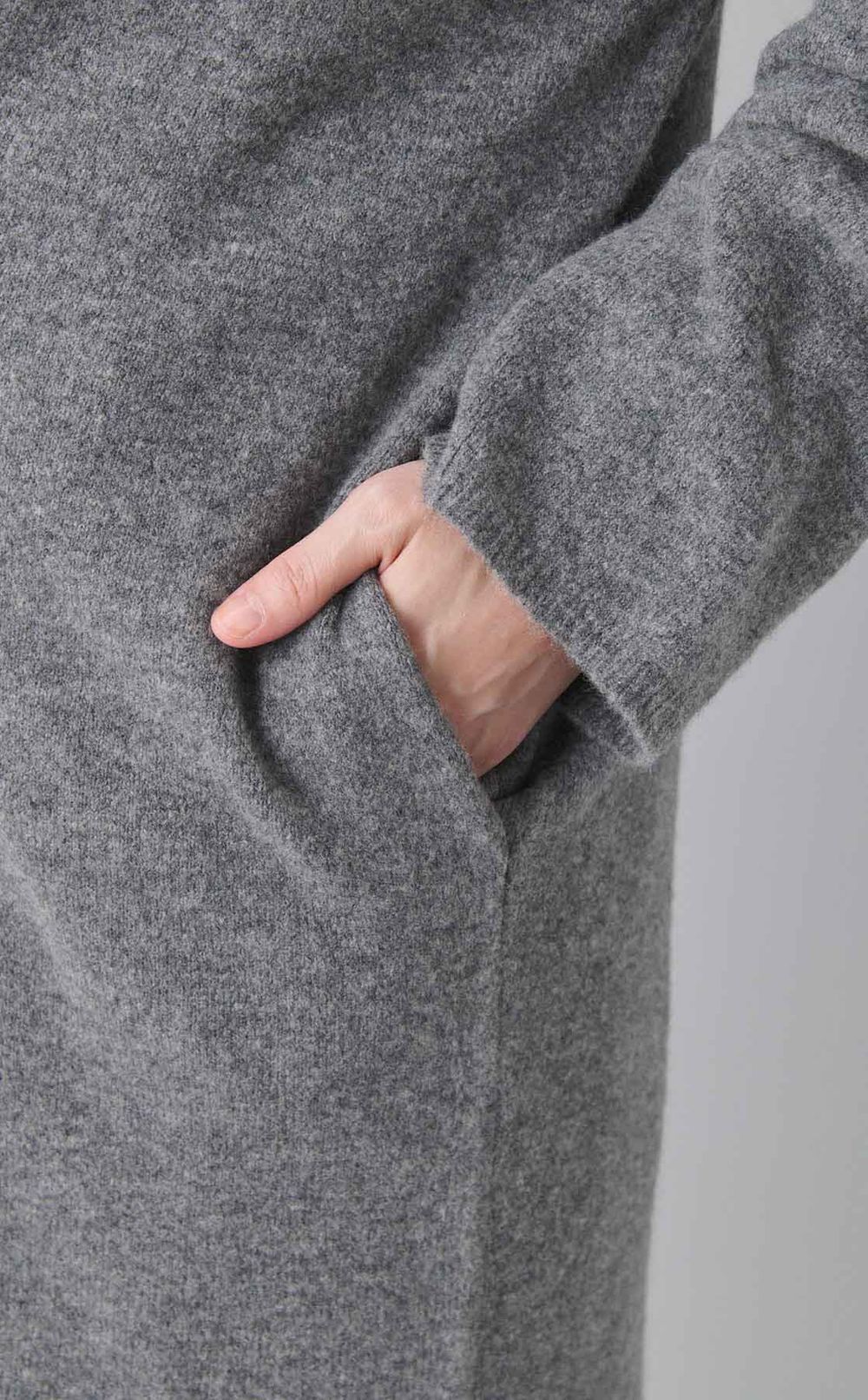 ウールニットロングカーディガン