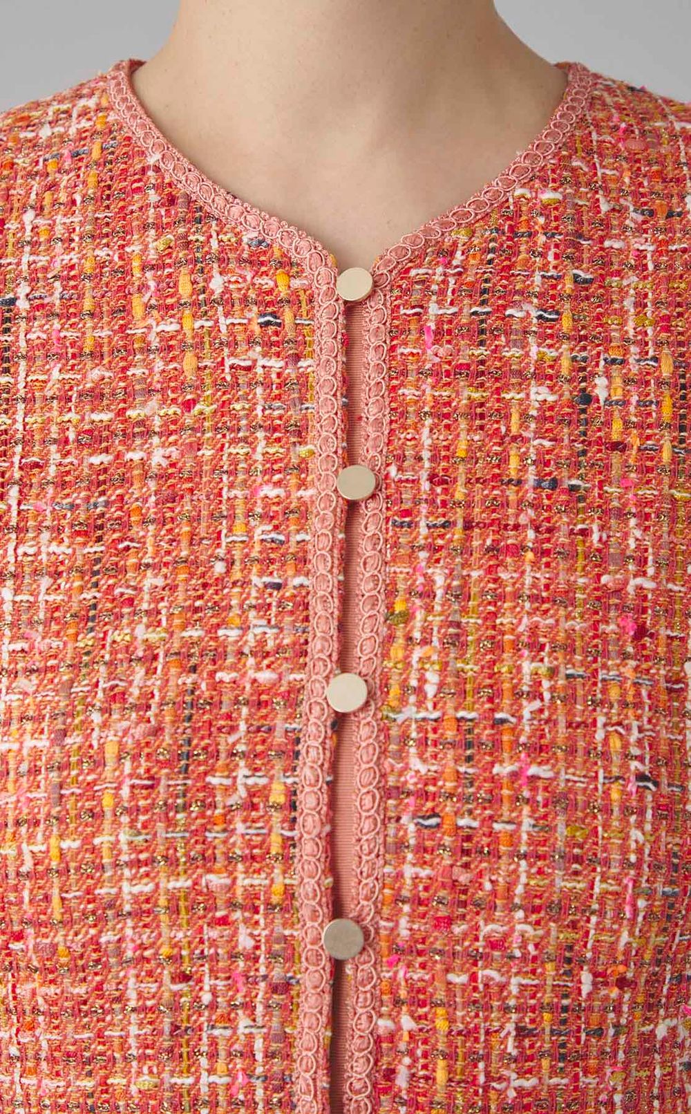 シャイニーカラーツイードワンピース