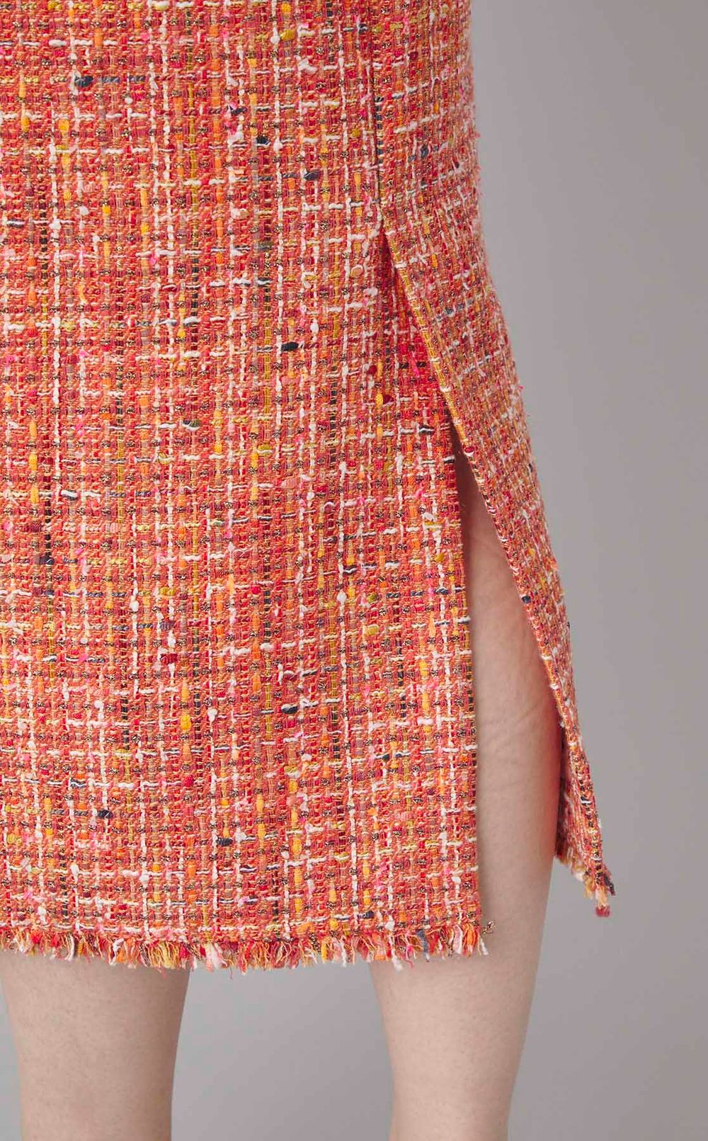 シャイニーカラーツイードワンピース