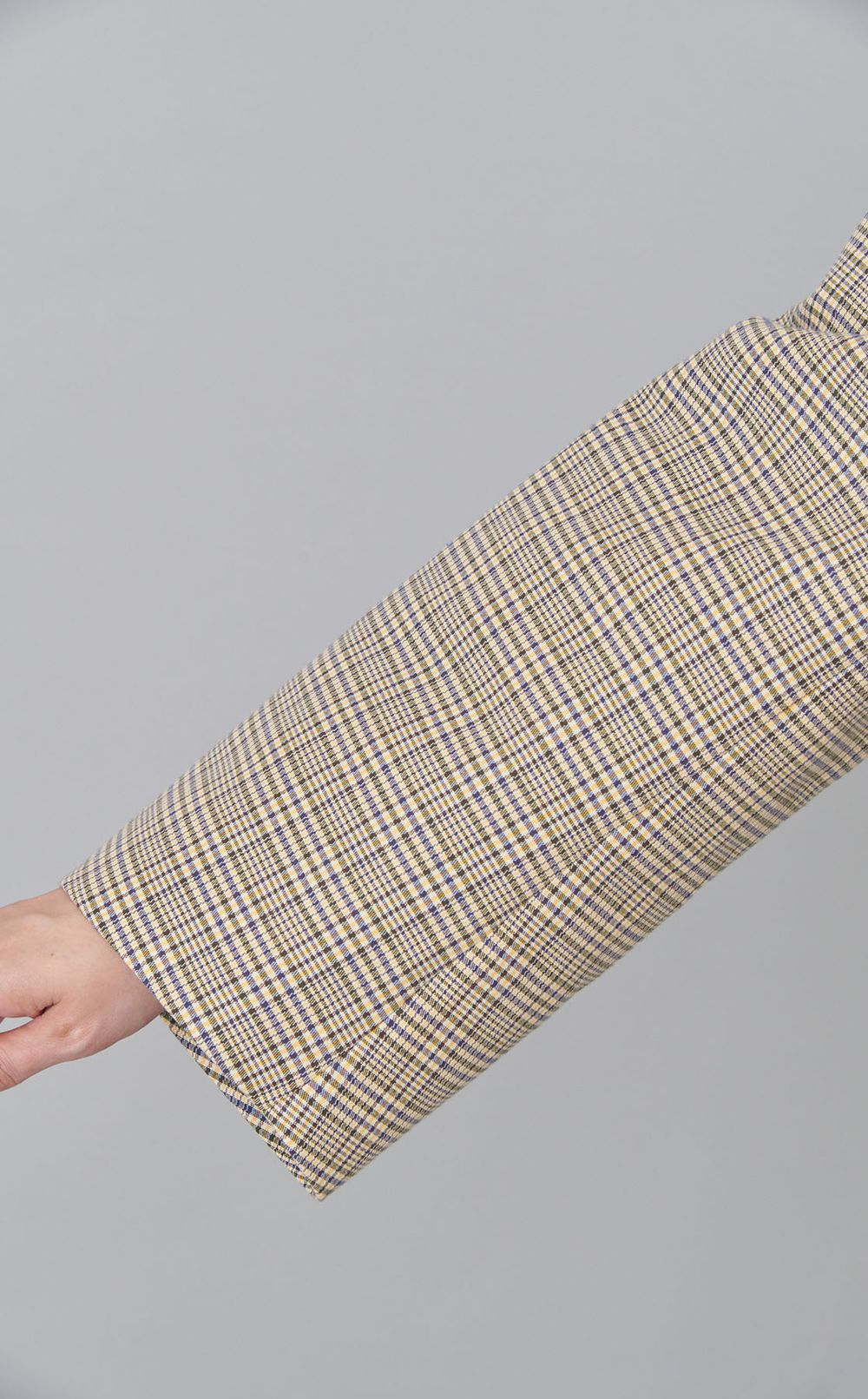 グレンチェックロングコート