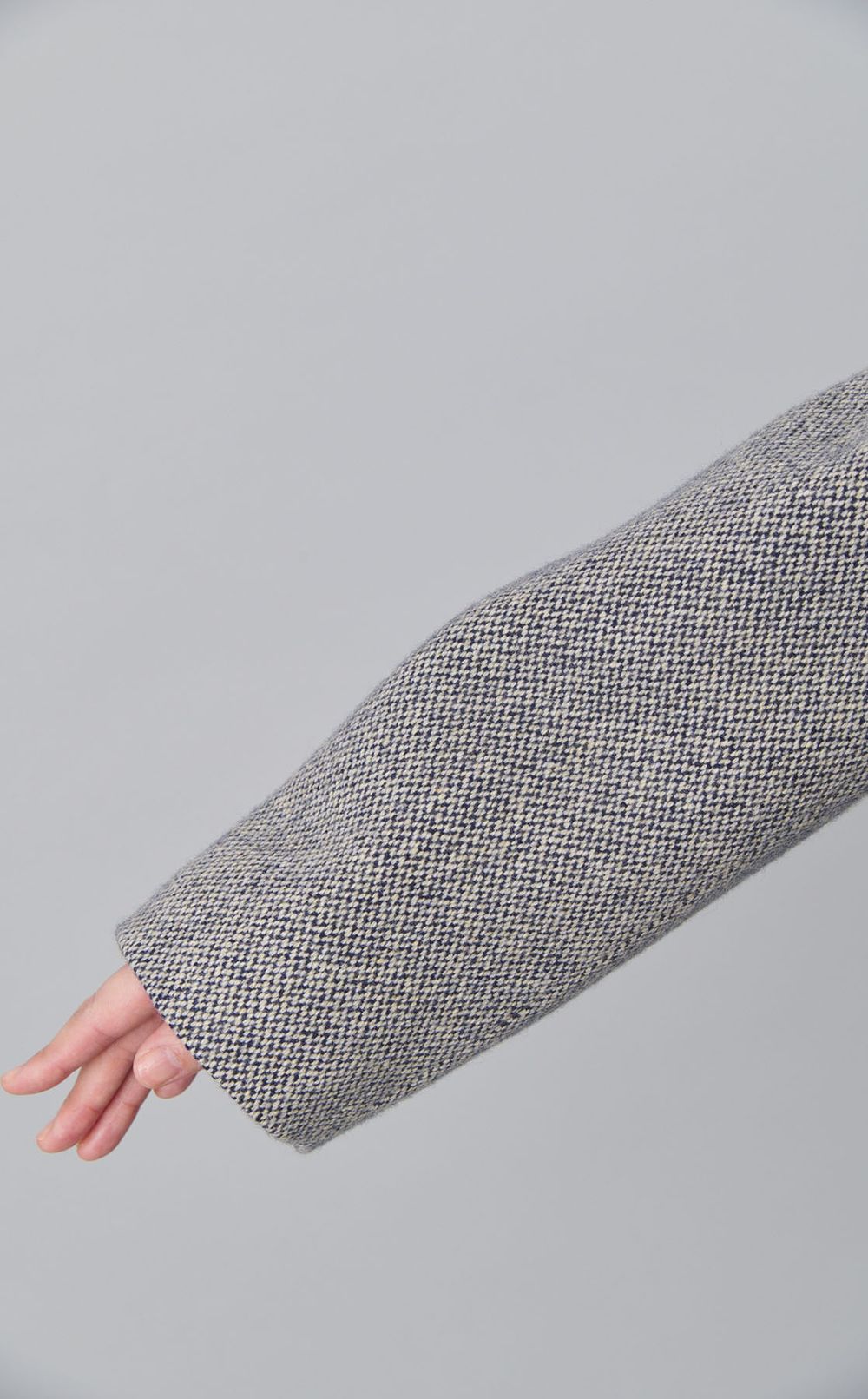 ウールヘリンボーンシングルコート