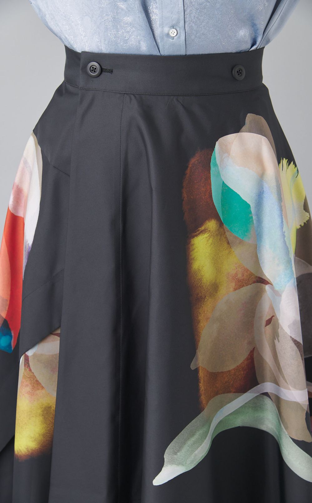 プリントラップサーキュラースカート