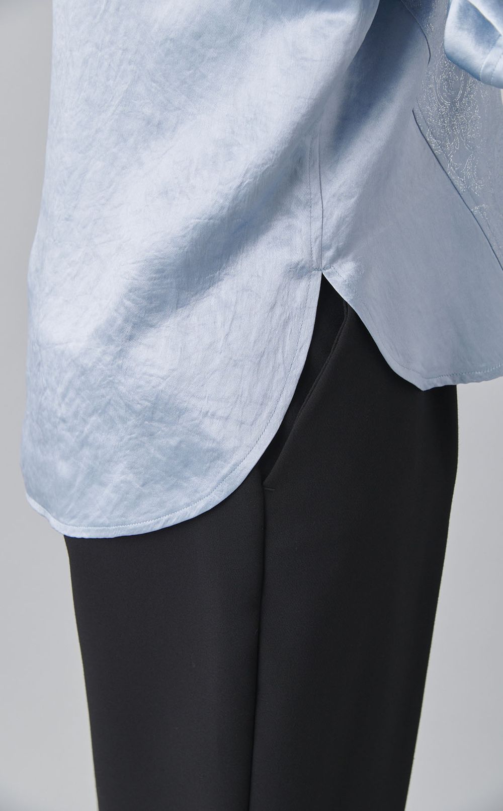 プリントミドルスリーブシャツ