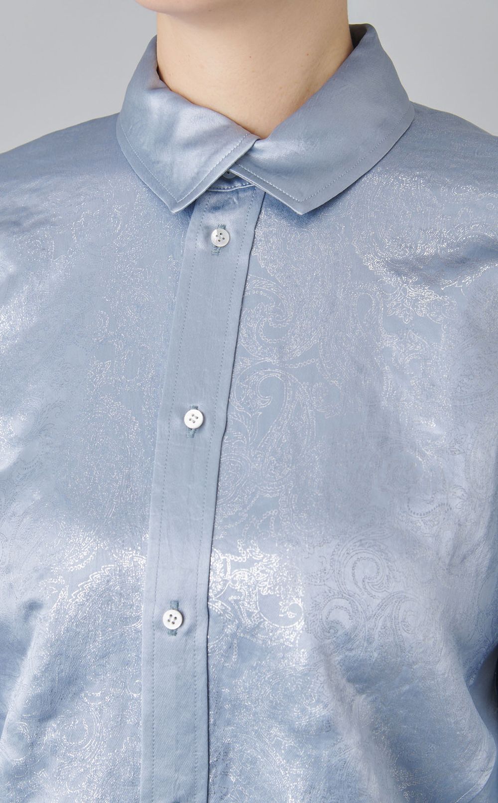 プリントミドルスリーブシャツ