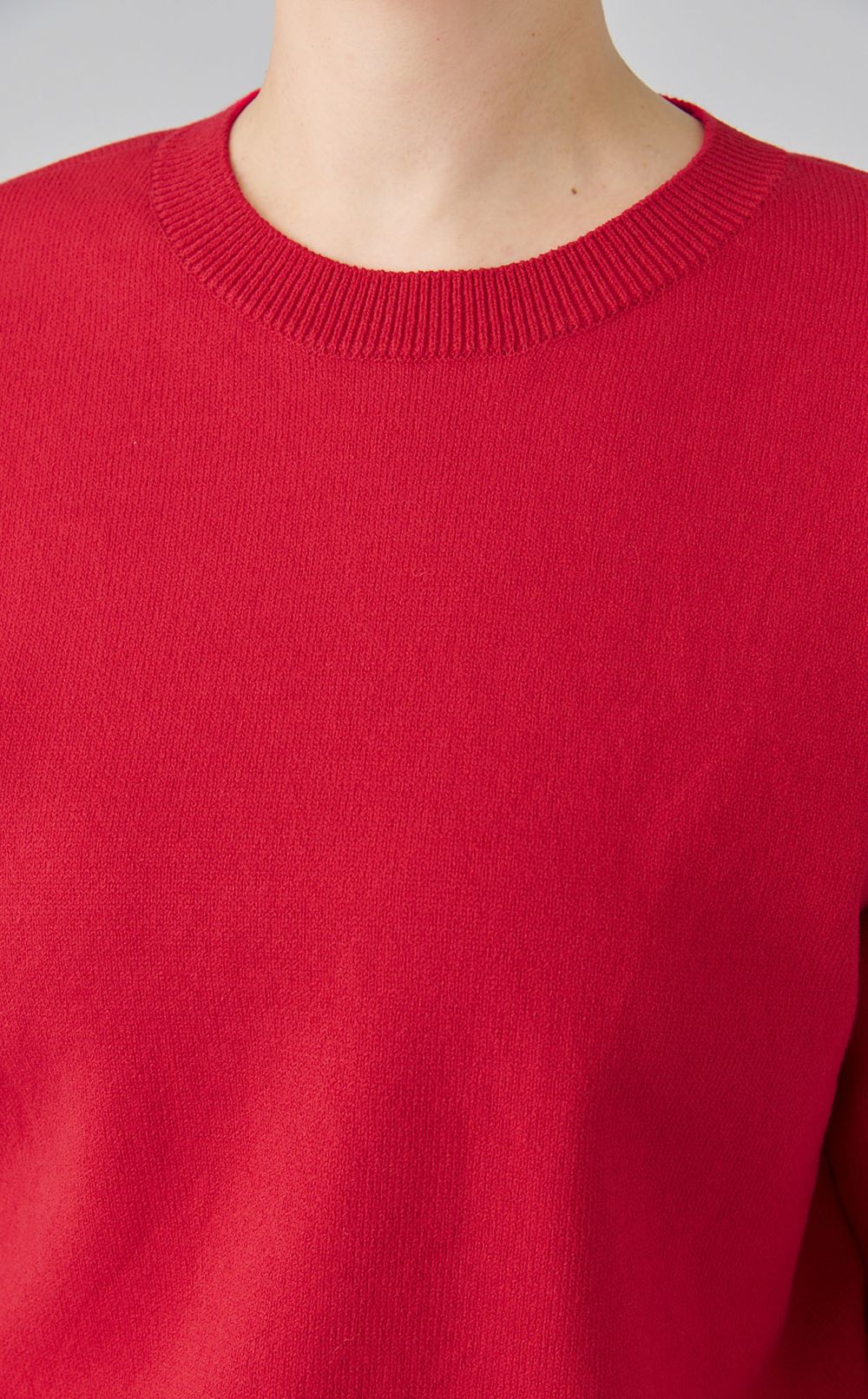 クルーネックニットプルオーバー