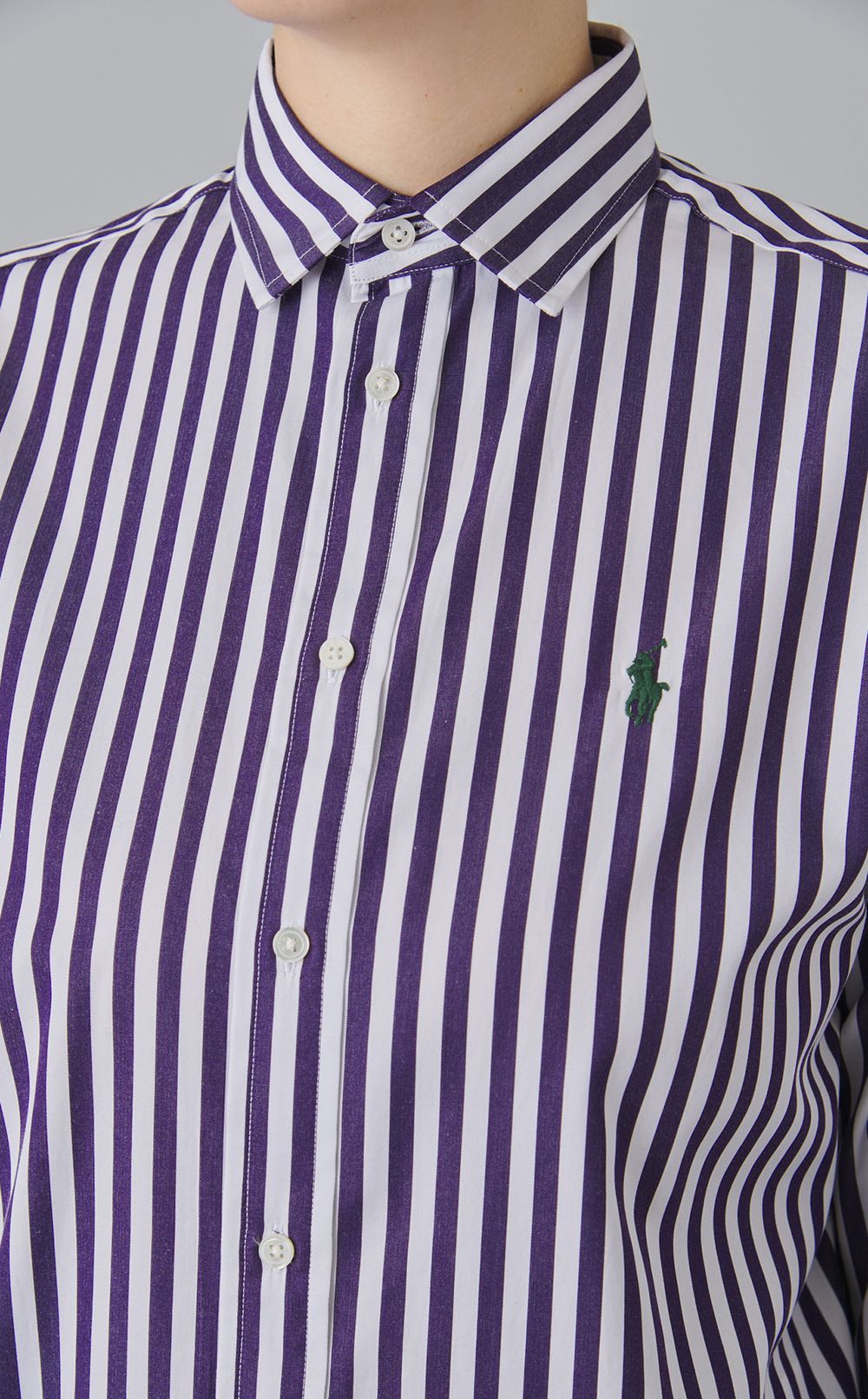 ストライプコットンシャツ