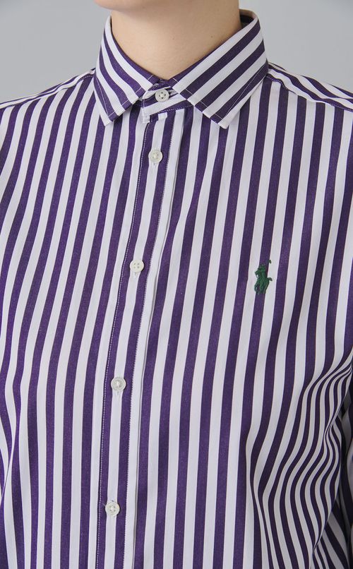 ストライプコットンシャツ