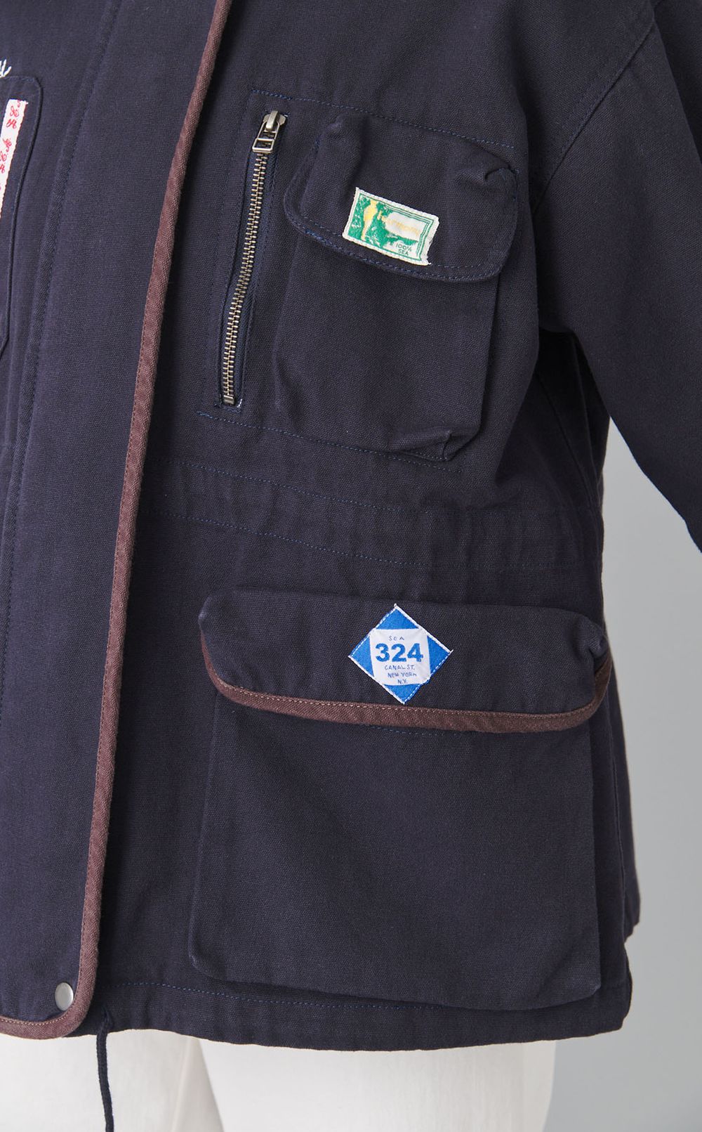 コットンパッチワークワークブルゾン