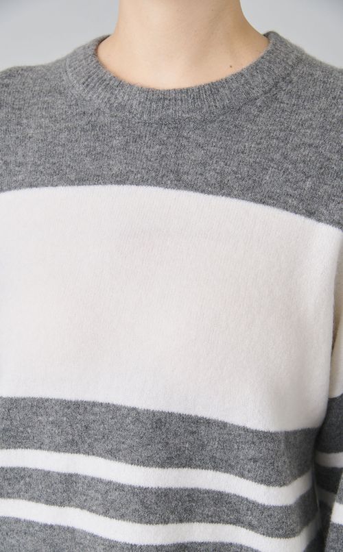 ランダムボーダーウールニット