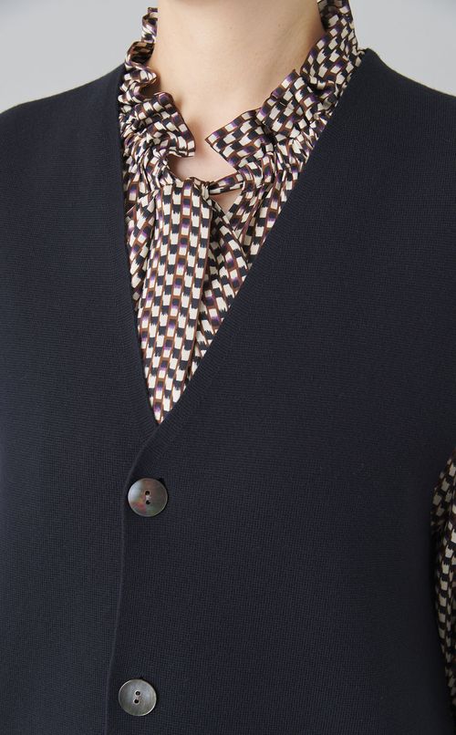 ミラノリブニットロングジレ