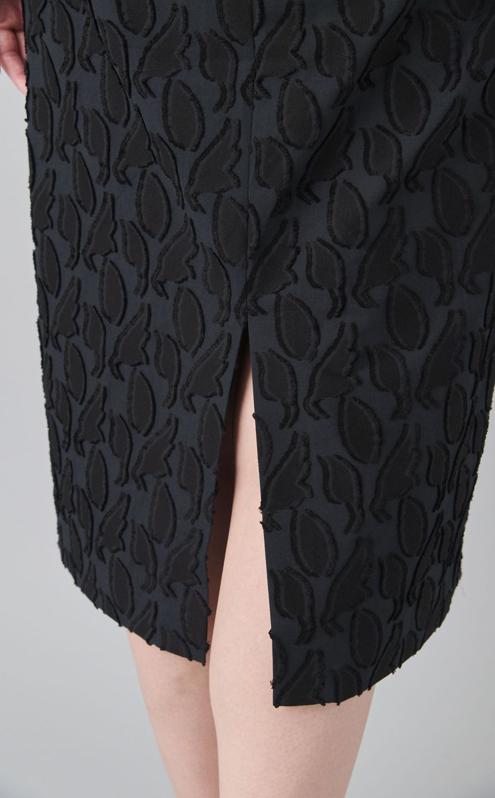 Vネック Iラインワンピース