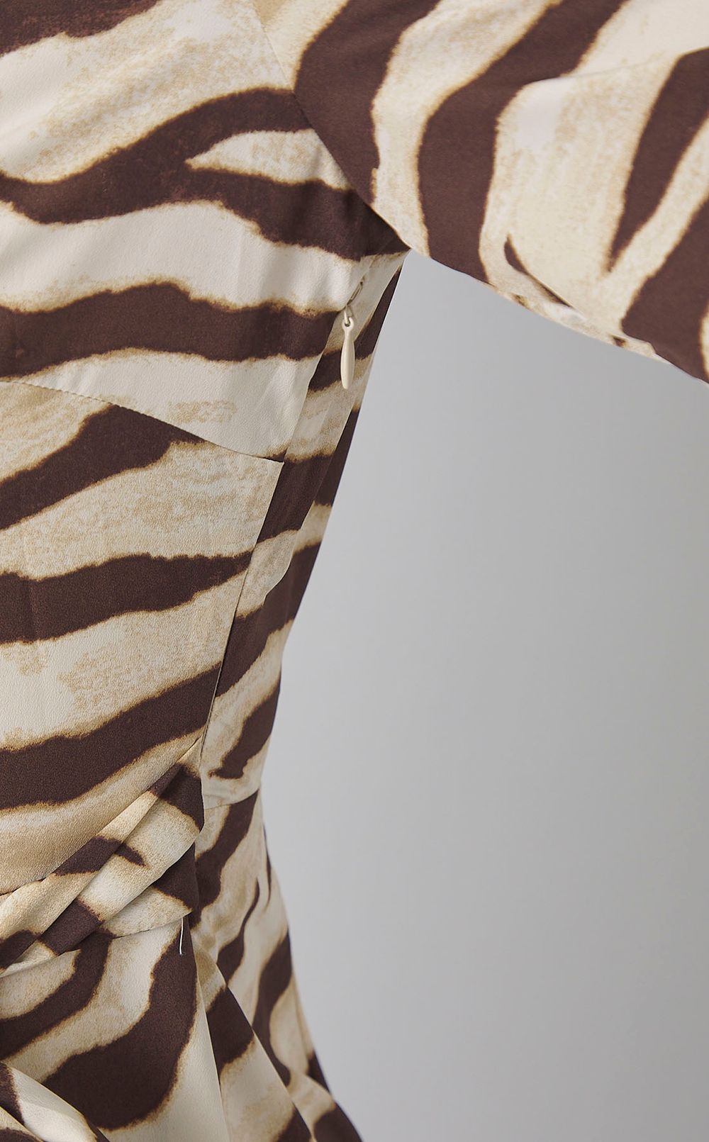 ゼブラプリントシャツワンピース