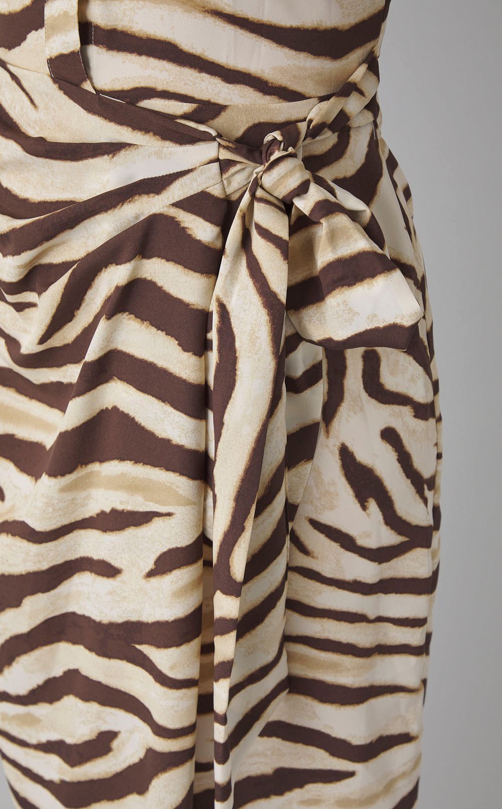 ゼブラプリントシャツワンピース