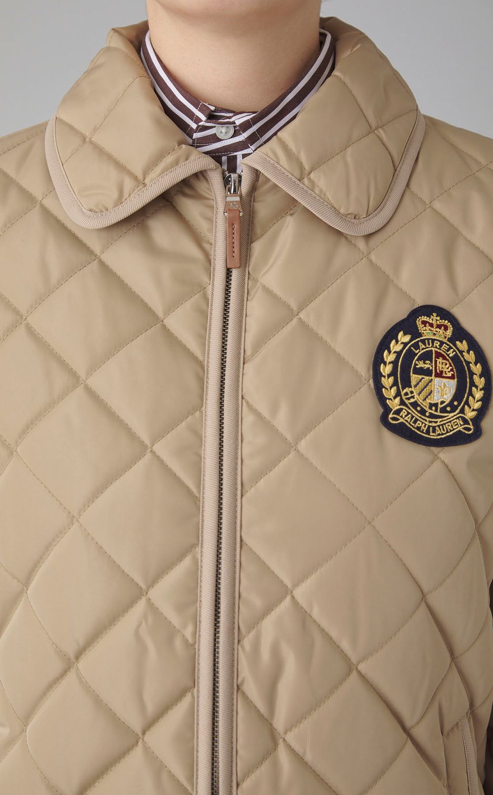 中綿キルティングジップブルゾン