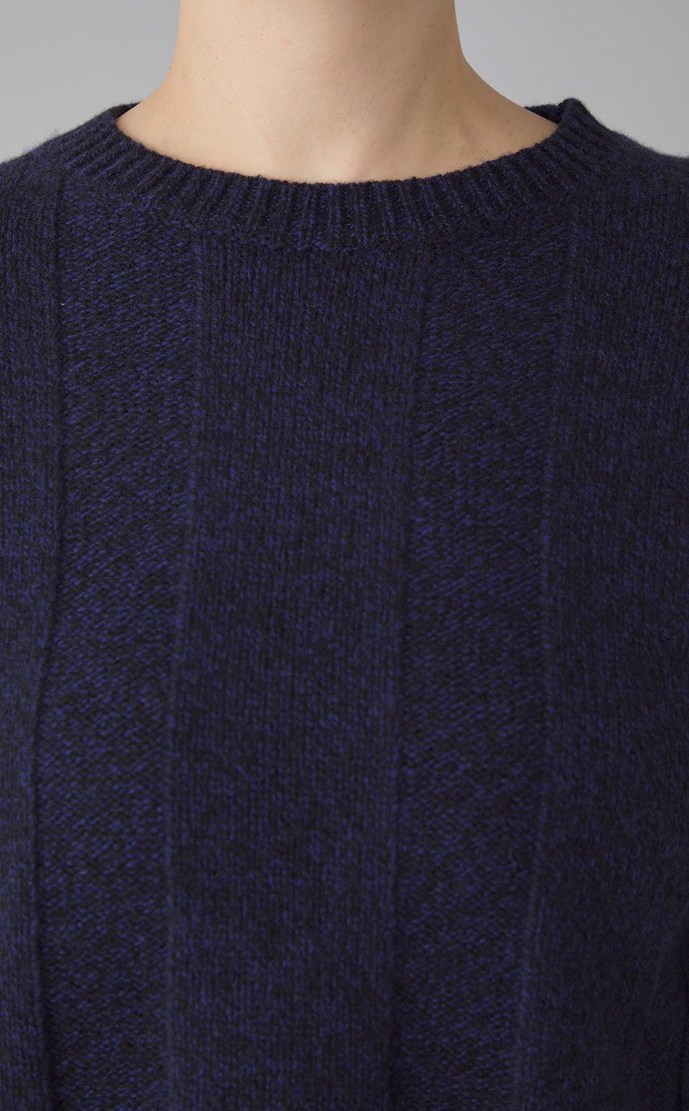 フェルトウールリブニットプルオーバー