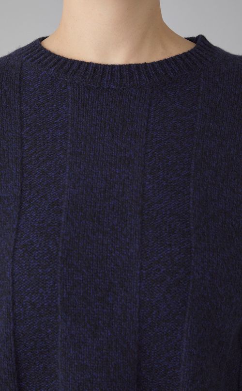 フェルトウールリブニットプルオーバー