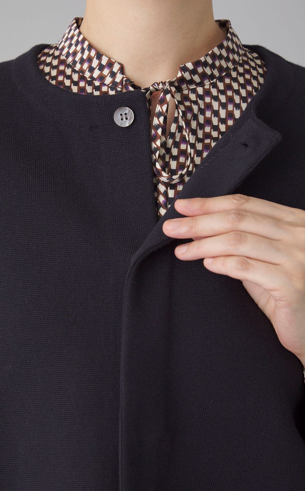 ミラノリブノーカラージャケット