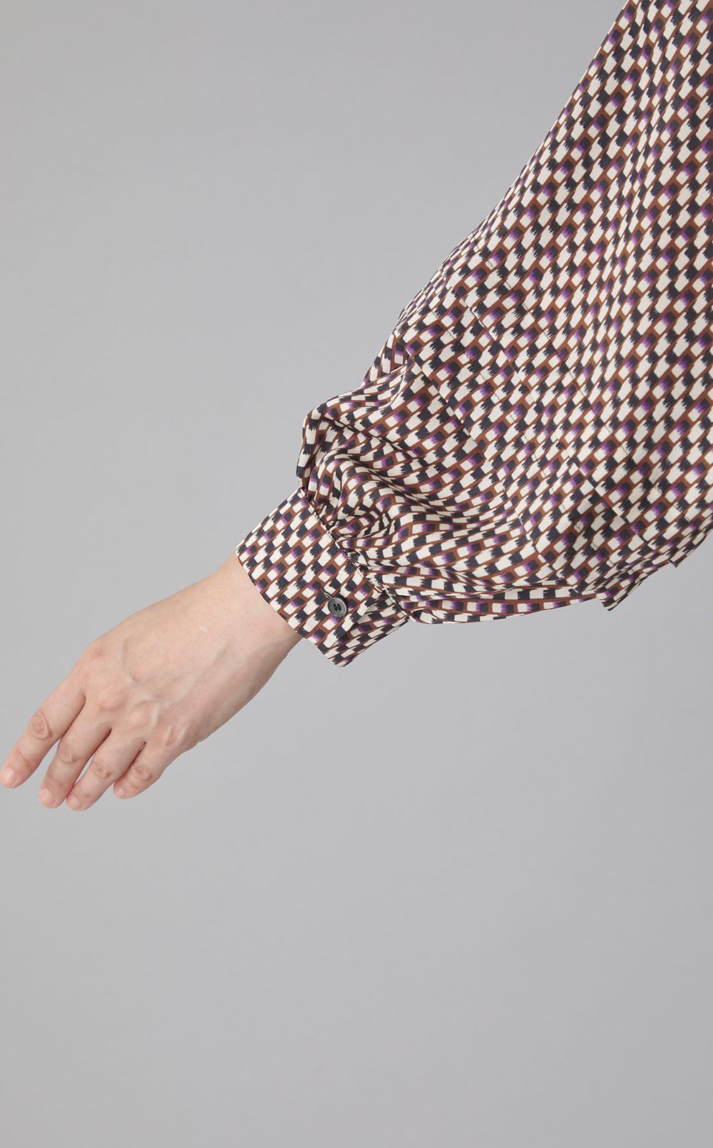 プリントウエストギャザーワンピース