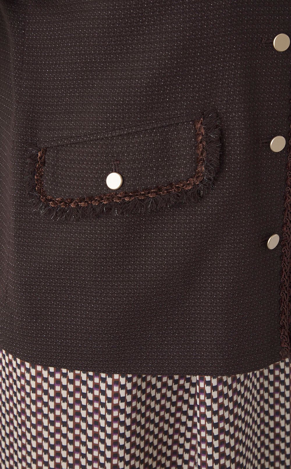 パイピングノーカラージャケット