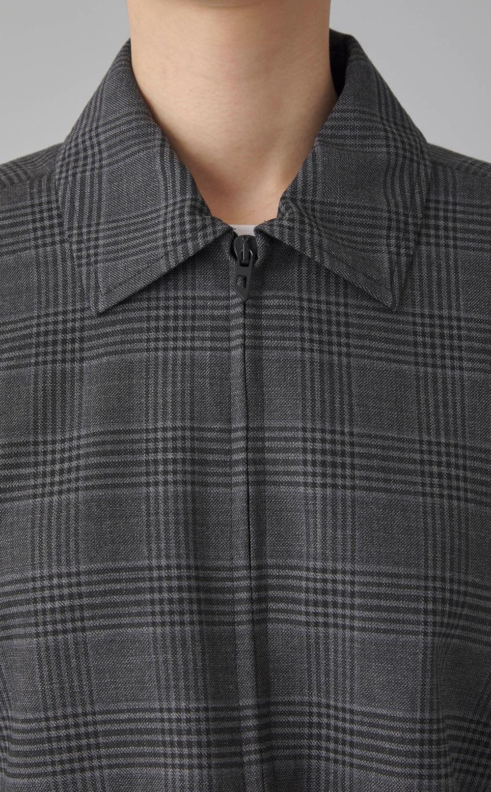 チェッククロップドブルゾン