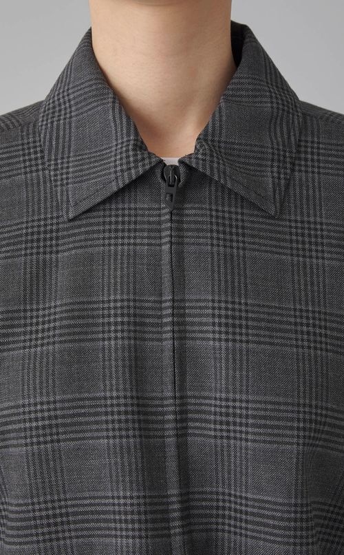 チェッククロップドブルゾン