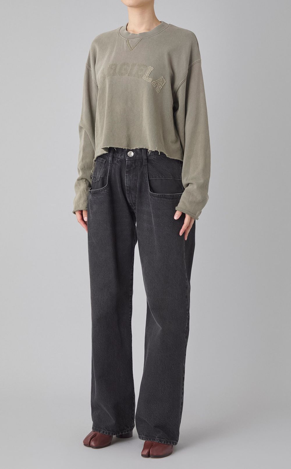 コントラストポケットデニムパンツ