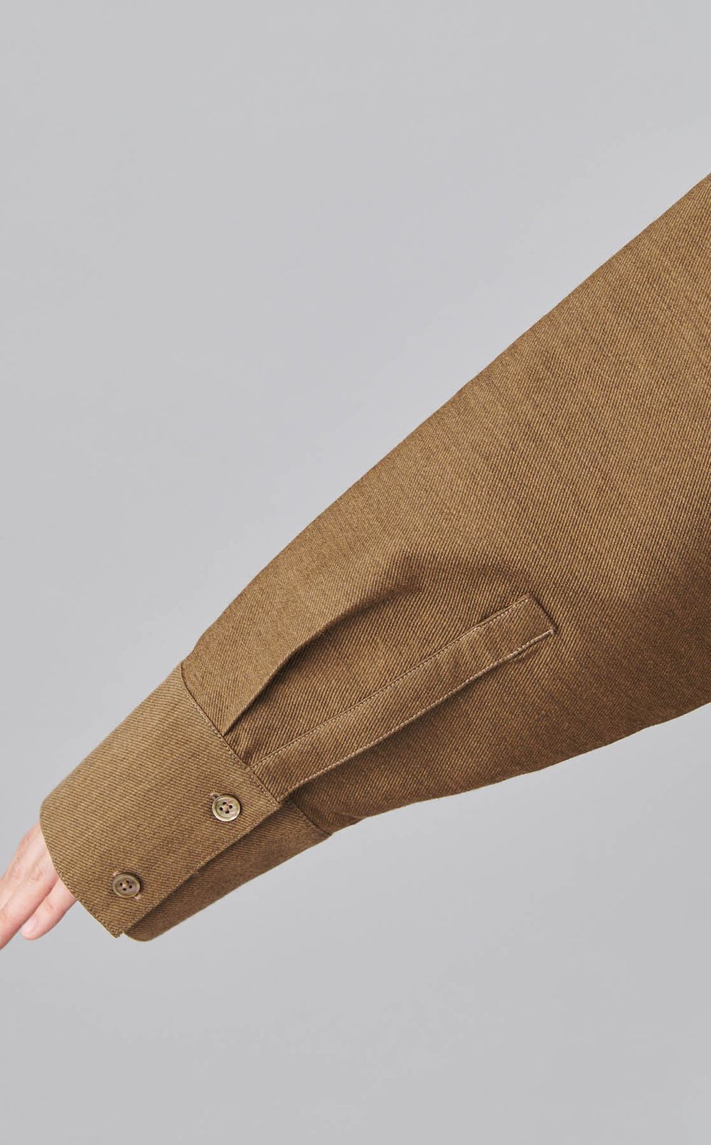 ウール混ベルテッドシャツワンピース